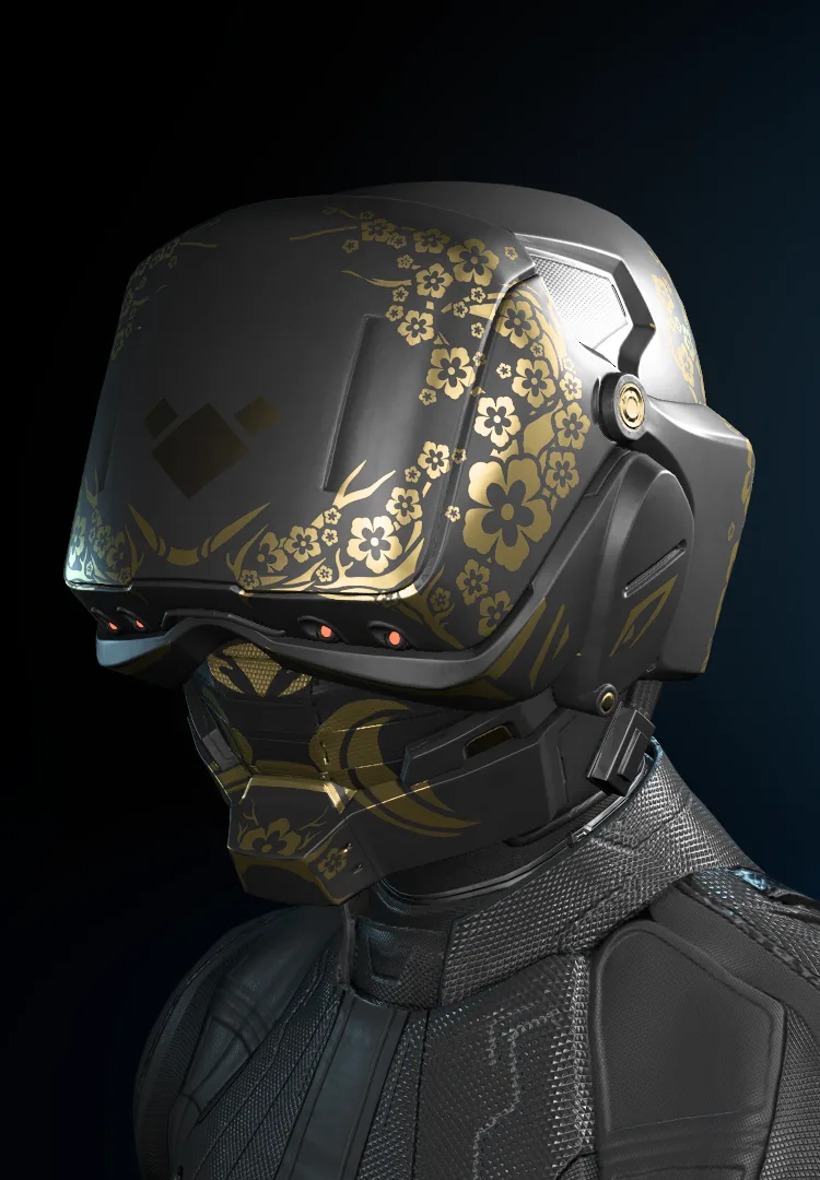Geist Armor Helmet Golden Blossom